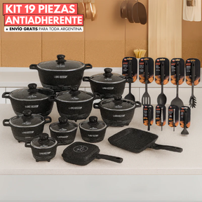 ¡Sólo Por Hoy | Kit de Ollas de Cerámica 19 Piezas Antiadherentes + Envío Gratis